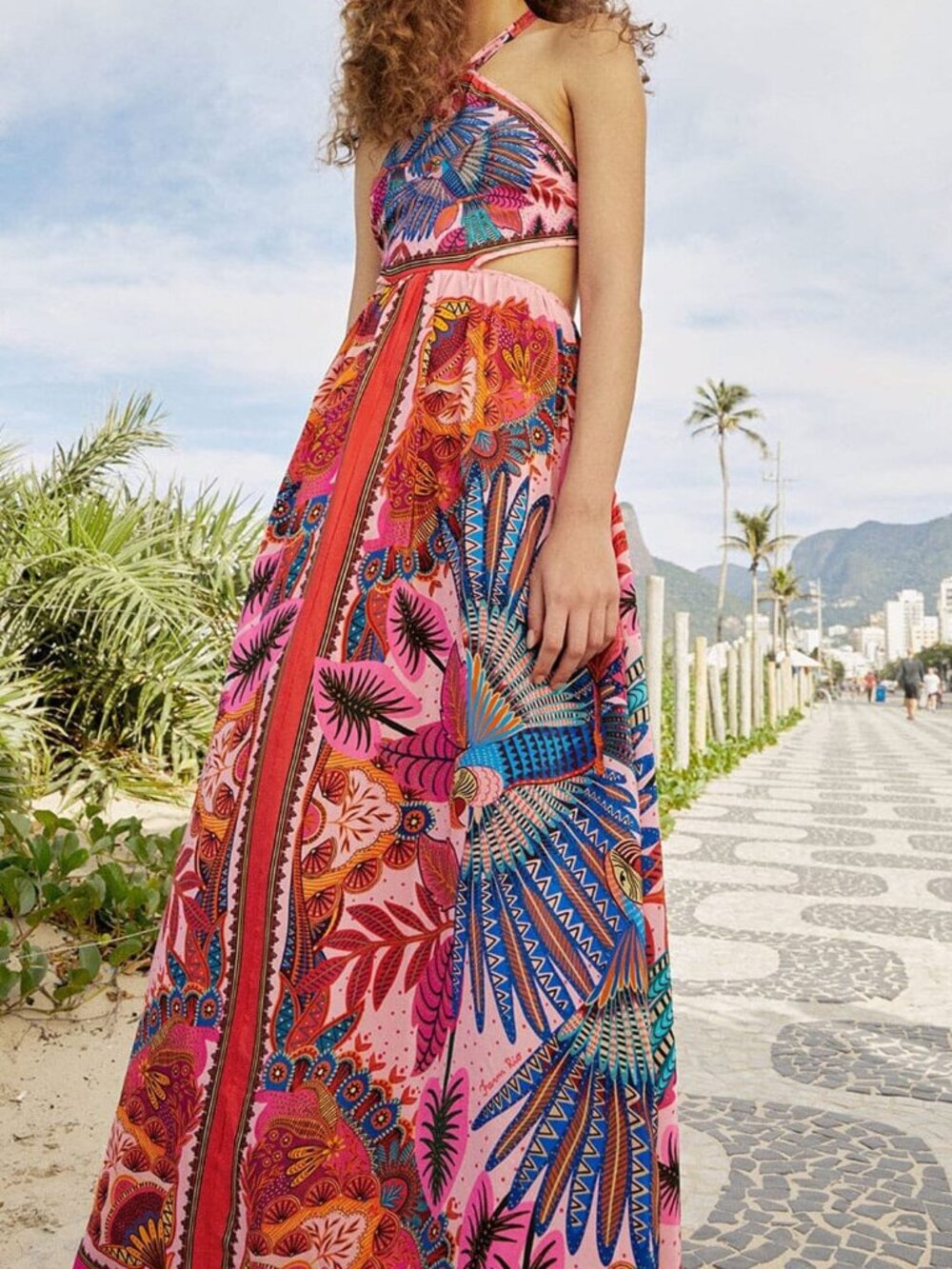 Macaw Scarf Maxi Dress NWT Never Worn